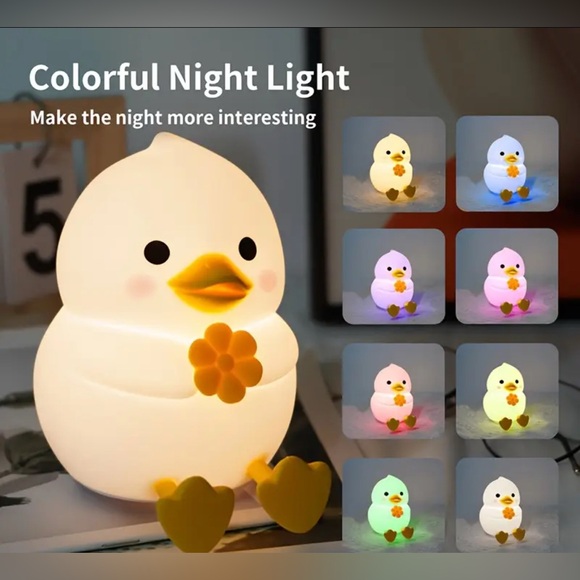Cute Little Duck Soft Touch Color Changing LED Night Light - Picture 1 of 4